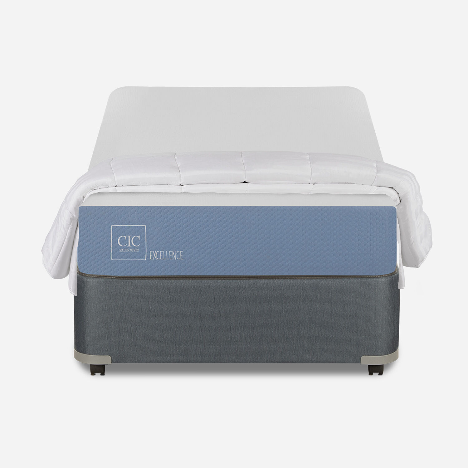 Cama Americana 1 Plaza Excellence + Plum&oacute;n