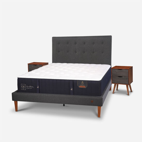 Cama Europea Curve 2 Plazas Premium + Set Éufrates