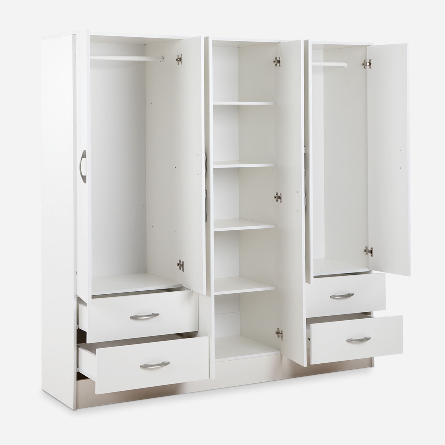 Cl&oacute;set Maipo 6 Puertas 4 Cajones Blanco