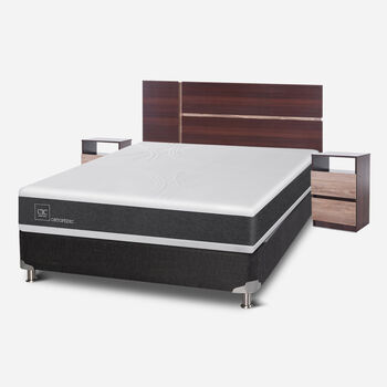 Box Spring 2 Plazas Ortopedic Base Normal 5 Zonas + Set Enio