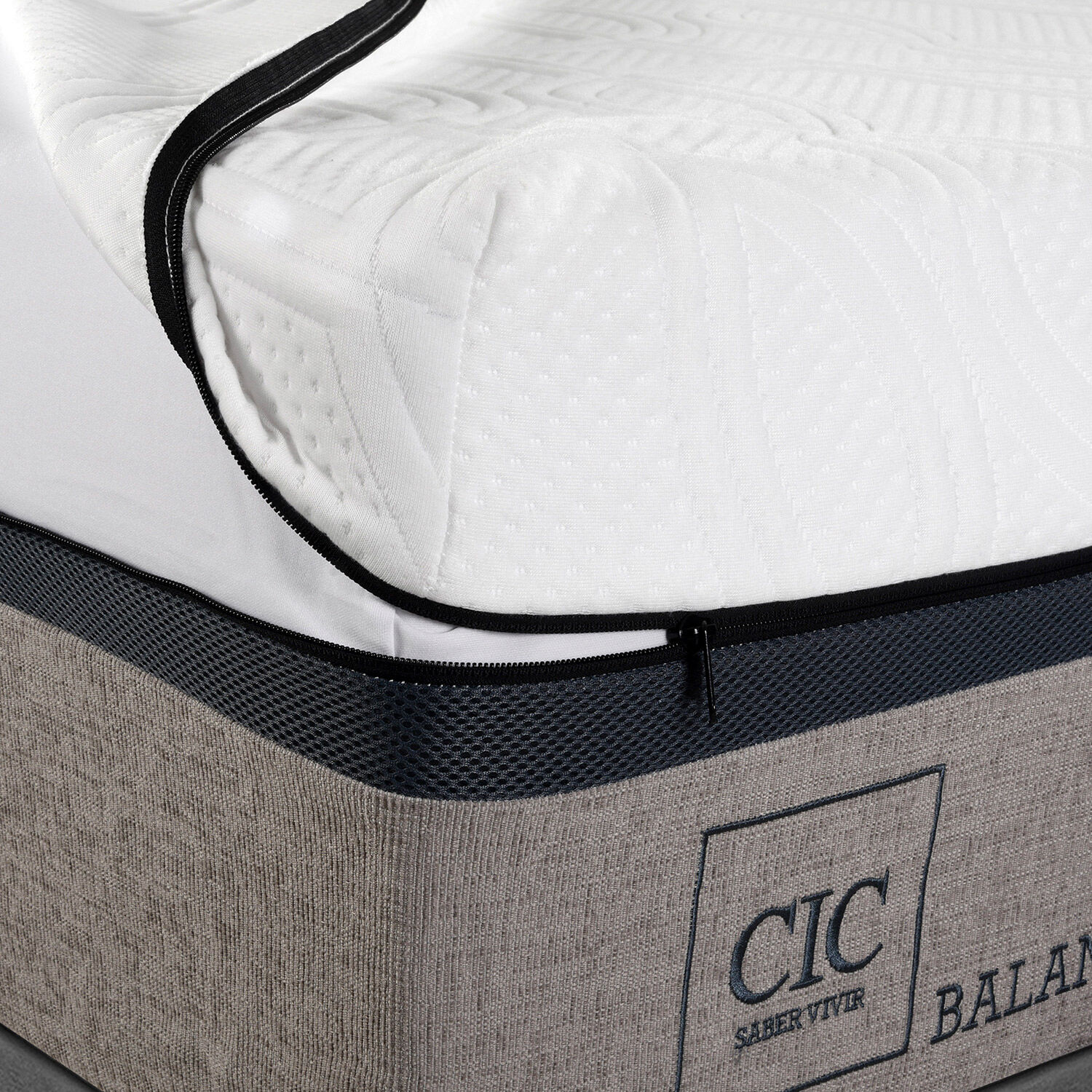 Cama Europea 2 Plazas Balance Base Dividida + Set Ganges