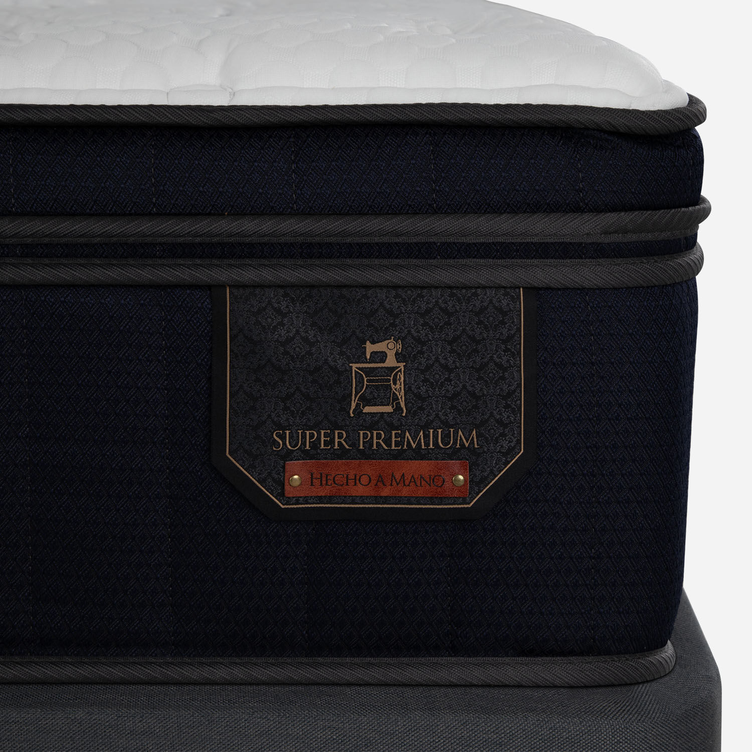 Cama Europea King Super Premium + Respaldo Torino Negro | CIC