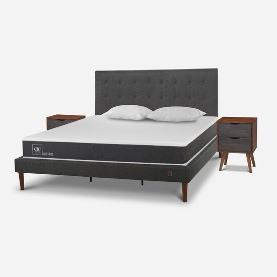 Cama Europea Curve King Ortopedic + Set Éufrates + Almohada