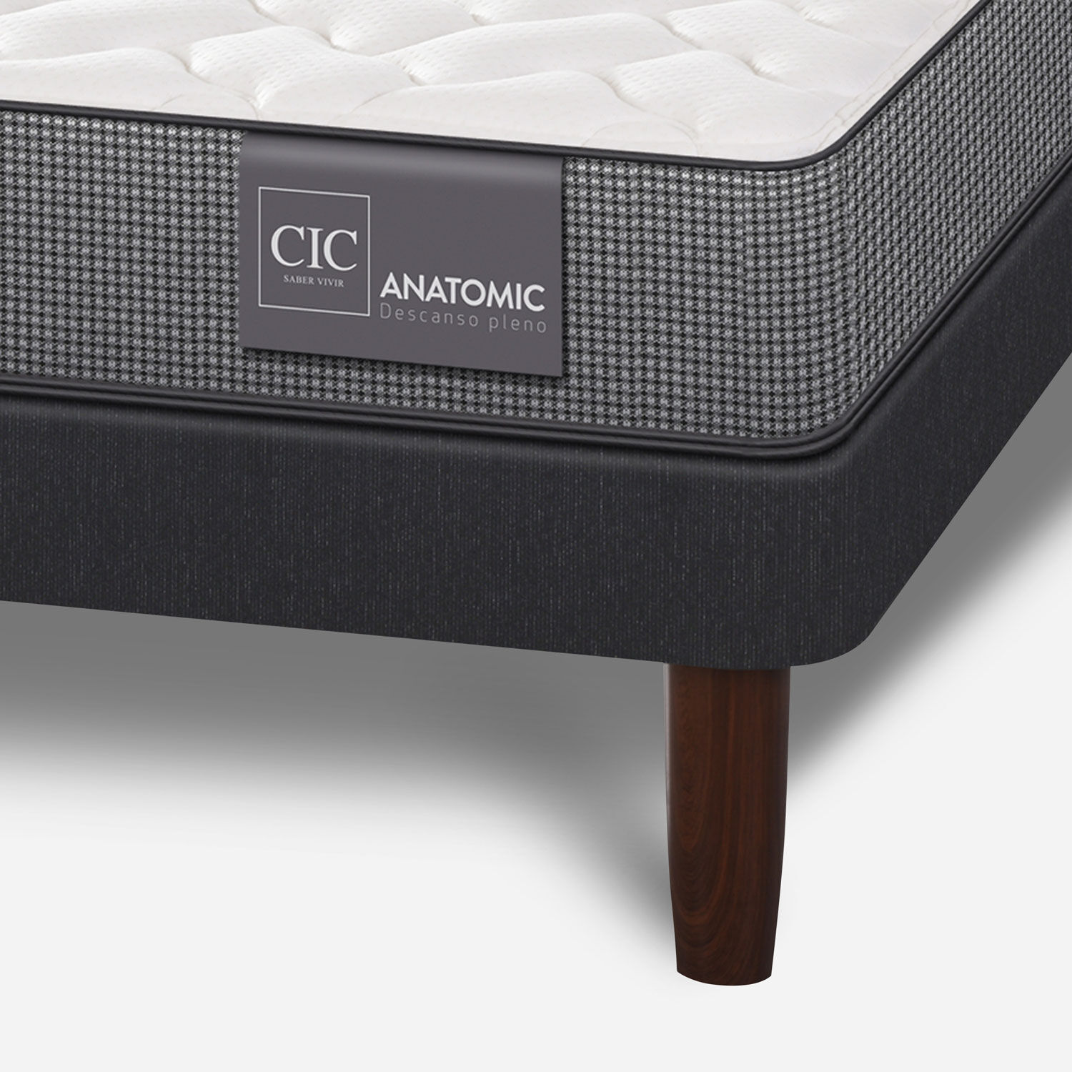 Cama Europea 1,5 Plazas Anatomic + Set Mica