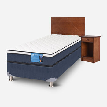 Cama Americana 1.5 Plazas Excellence Plus + Set Villarrica