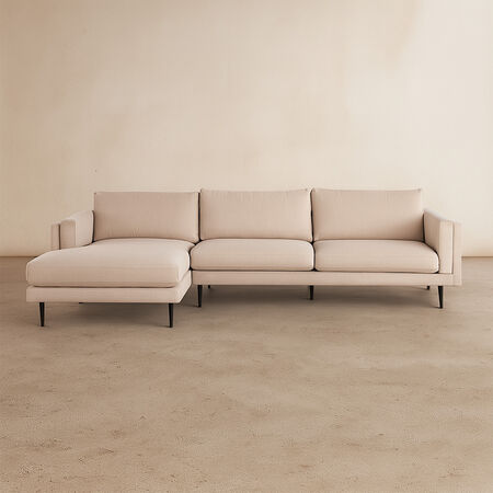 Sof&aacute; Seccional Izquierdo Beige Mar&iacute;a Repreve