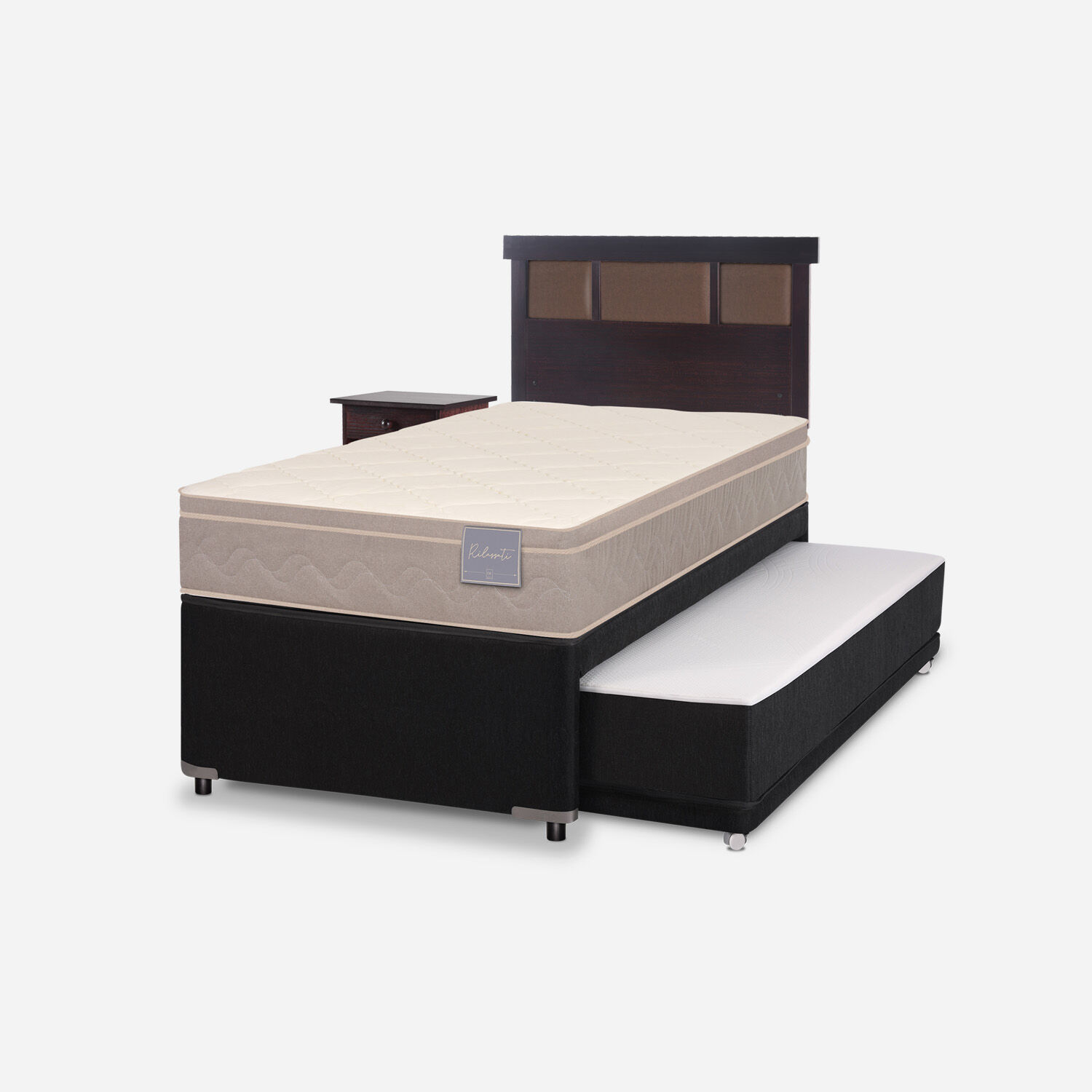 Cama Nido Div&aacute;n Rilassati + Set Dubl&iacute;n Choc