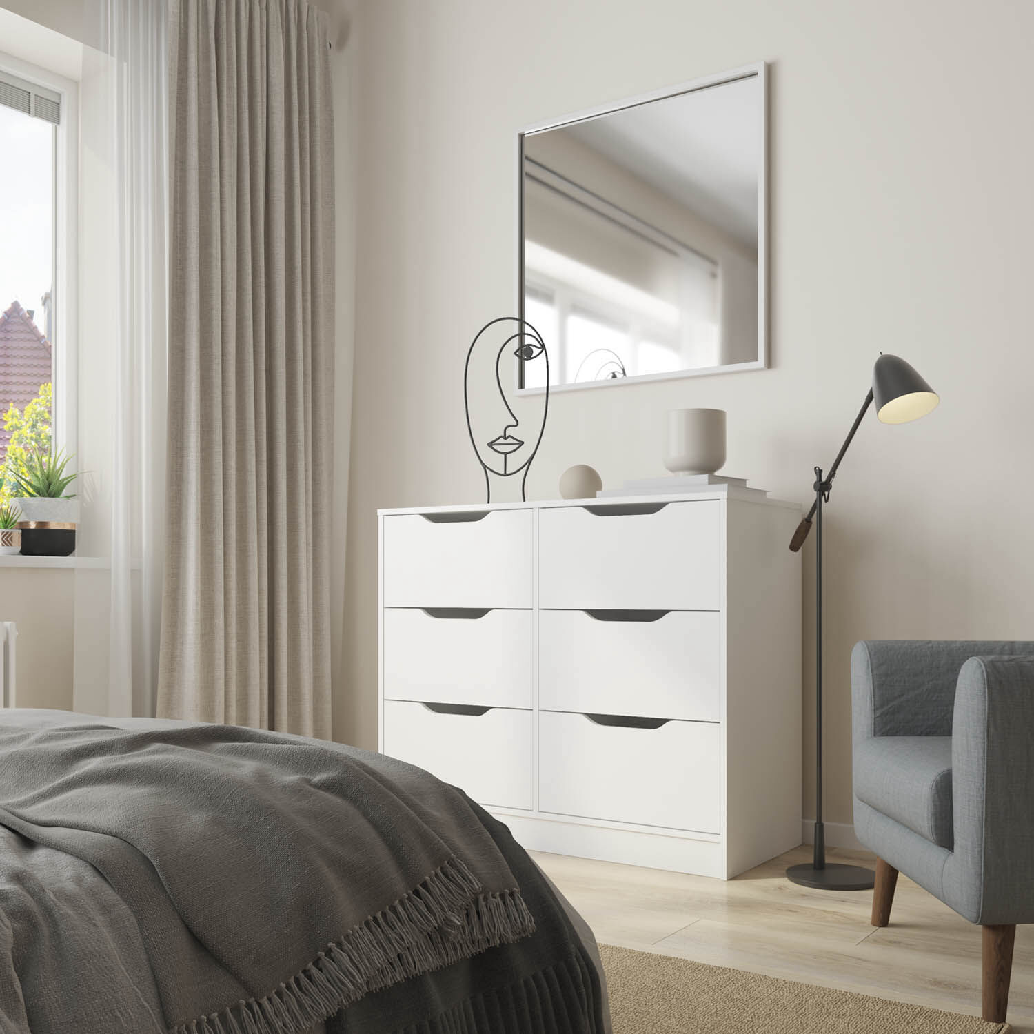 C&oacute;moda 6 Cajones Blanca