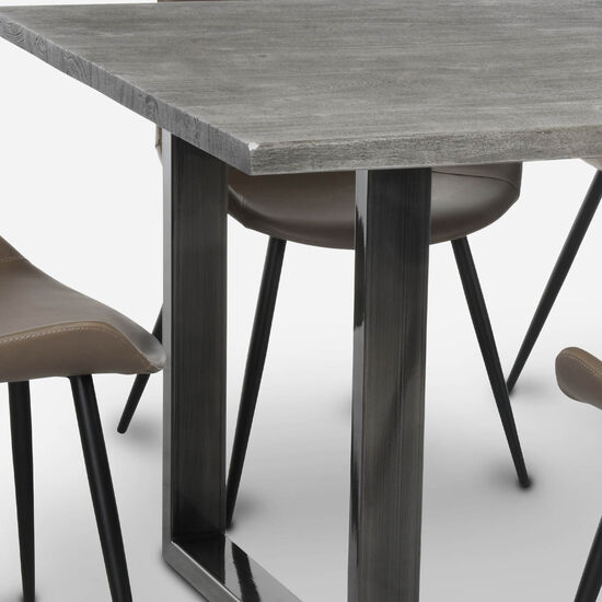 Comedor Florencia Gris + 6 Sillas Pyramid Gris