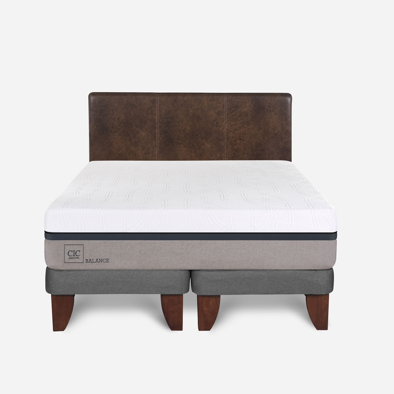 Cama Europea King Balance + Respaldo Baker