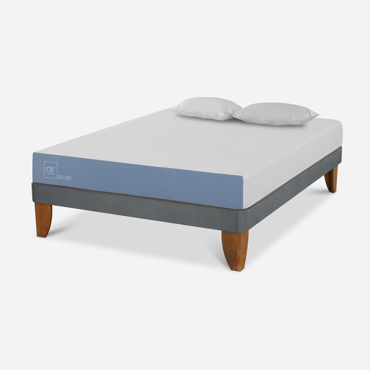 Cama Europea Full Excellence + Almohadas