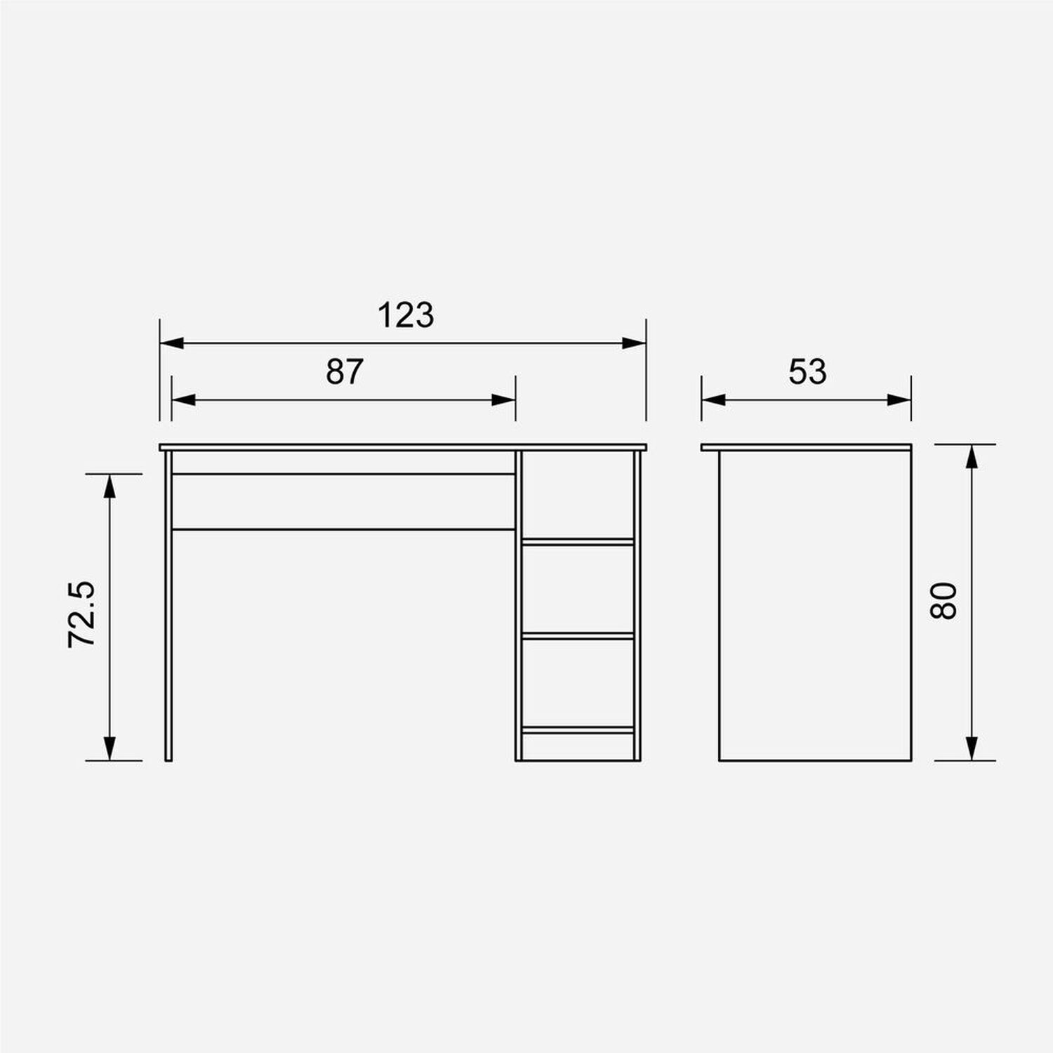 Escritorio 2 Repisas Chocolate