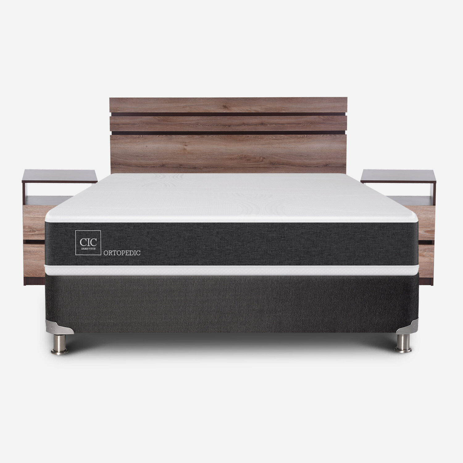 Box Spring 2 Plazas Ortopedic Base Normal 5 Zonas + Set Ares