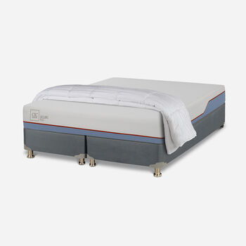 Cama Americana 2 Plazas Base Dividida Excellence Plus + Plum&oacute;n