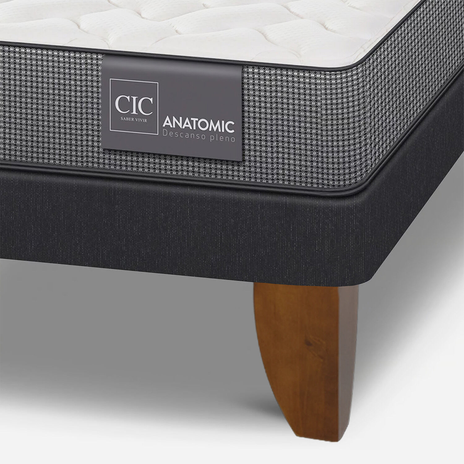 Cama Europea 1,5 Plazas Anatomic + Set Tigris