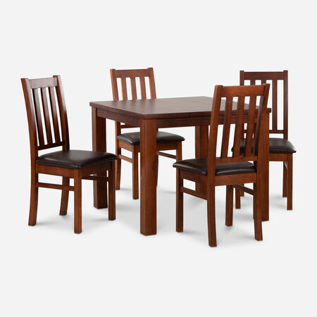 Comedor 4 Sillas Ñuble Caramelo - Café