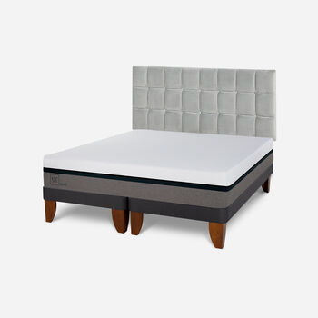 Cama Europea 2 Plazas Balance Base Dividida + Respaldo Sile