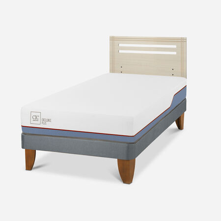 Cama Europea 1,5 Plazas Excellence Plus + Respaldo Múnich Alpino