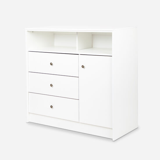 Cómoda 3 Cajones 1 Puerta Kids Blanco