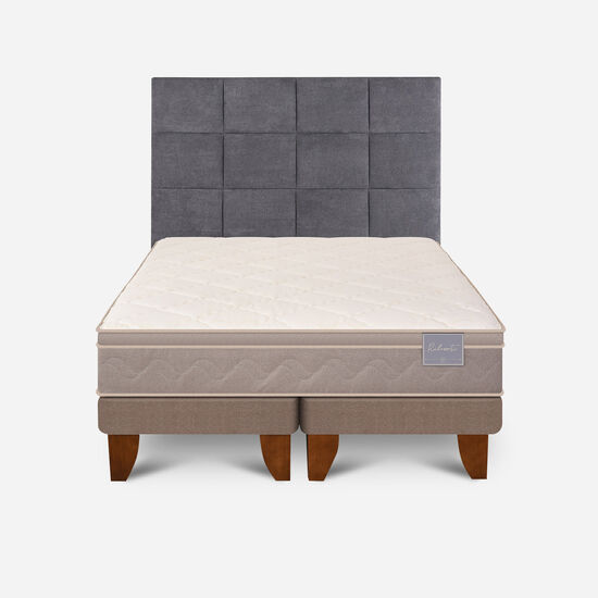 Cama Europea King Rilassati Base Dividida + Respaldo Támesis