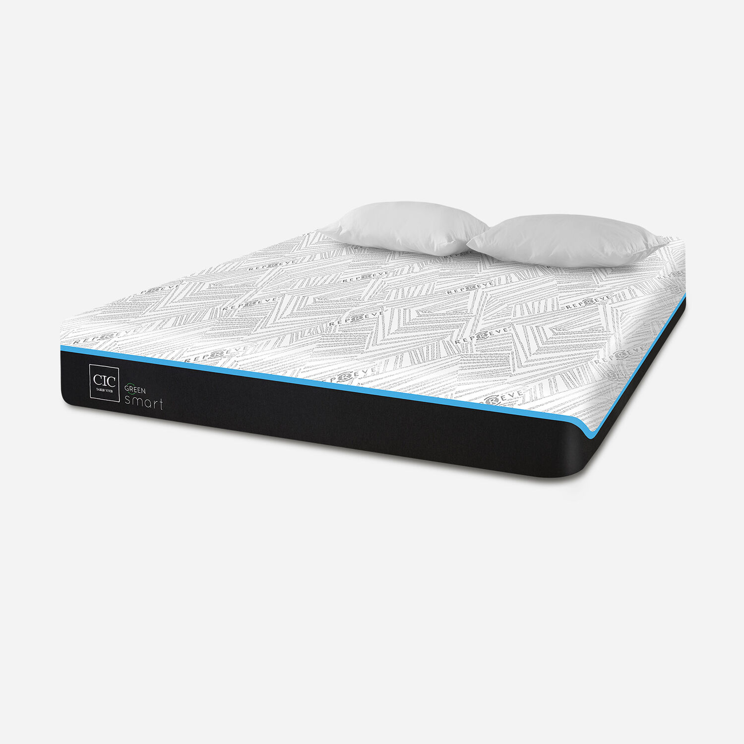 Colchón 2 Plazas Smart Green 150x200 + Almohadas Viscoelásticas