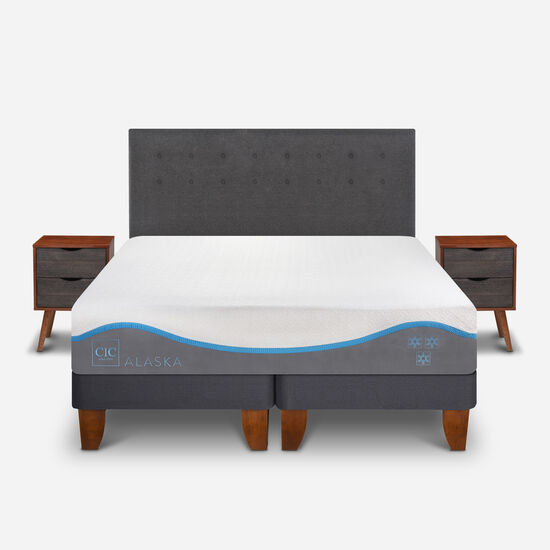 Cama Europea King Alaska + Set Éufrates