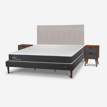 Cama Europea Curve King Ortopedic + Set Tigris
