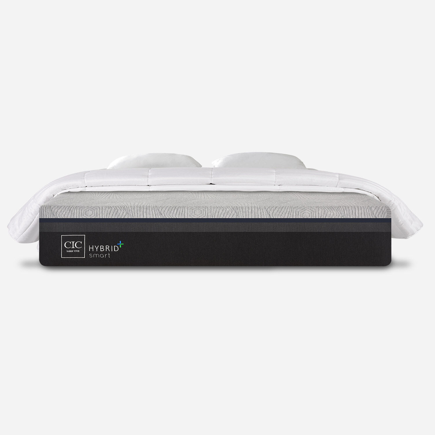 Colch&oacute;n King Hybrid Plus 180x200 + Almohadas Viscoel&aacute;sticas + Plum&oacute;n