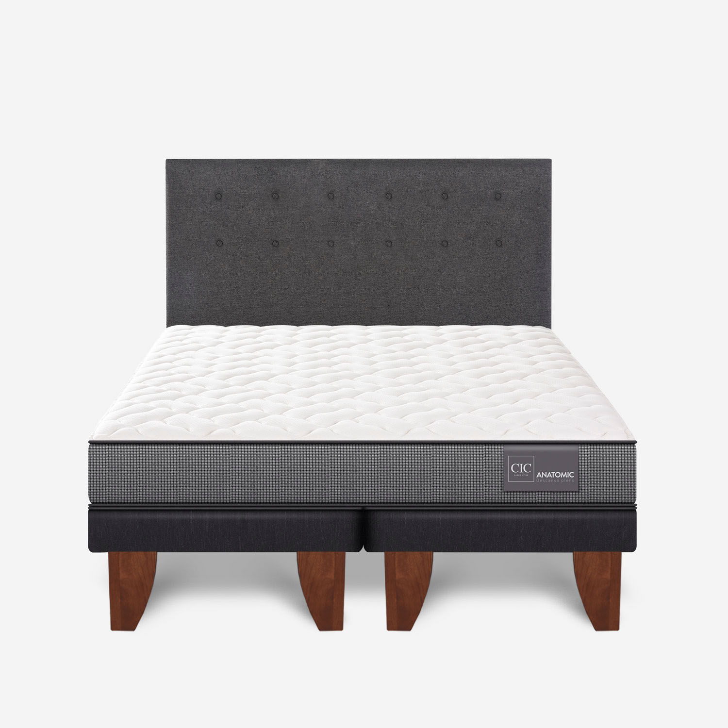 Cama Europea King Anatomic + Respaldo &Eacute;ufrates