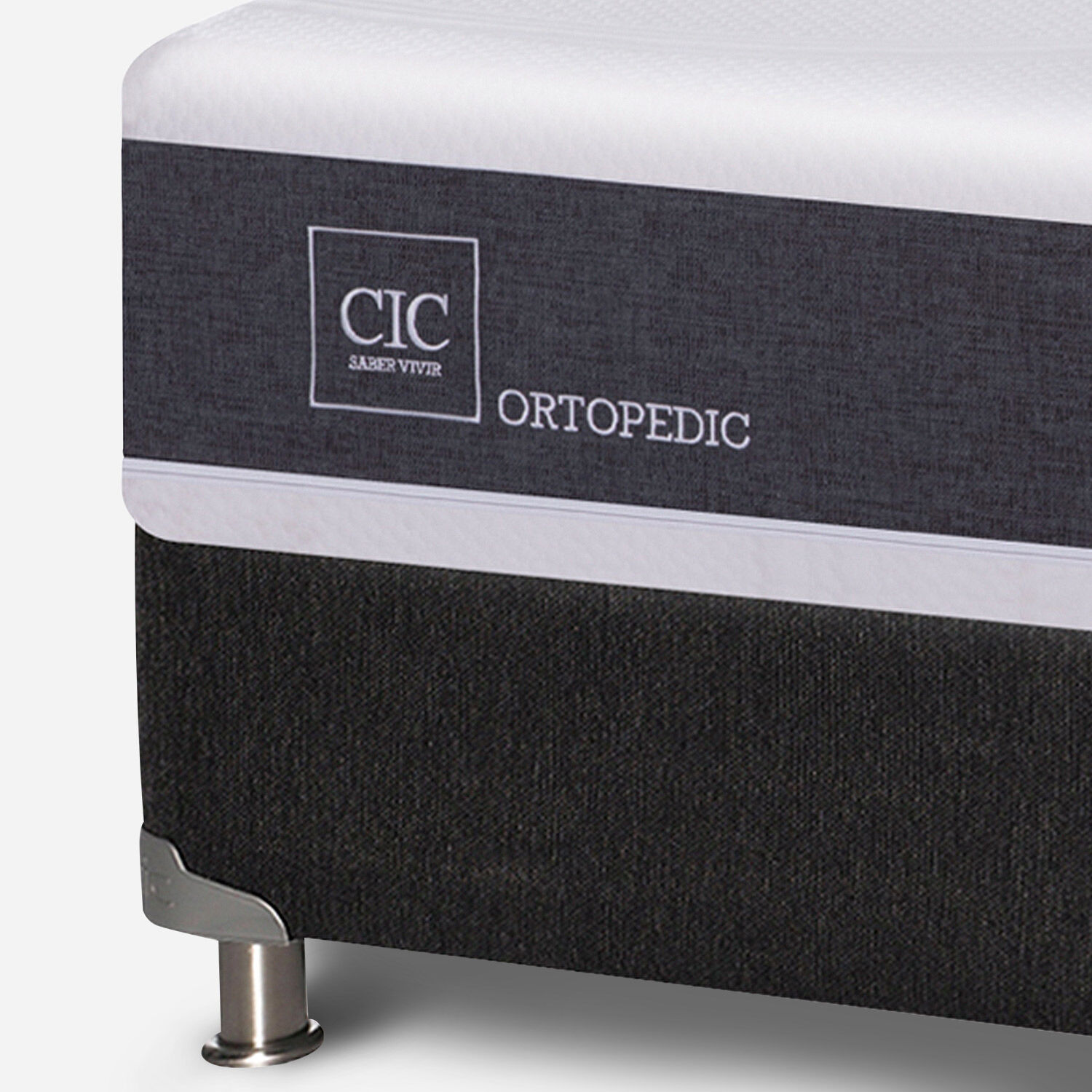 Box Spring 1 Plaza Ortopedic 5 Zonas + Respaldo Dubl&iacute;n Chocolate