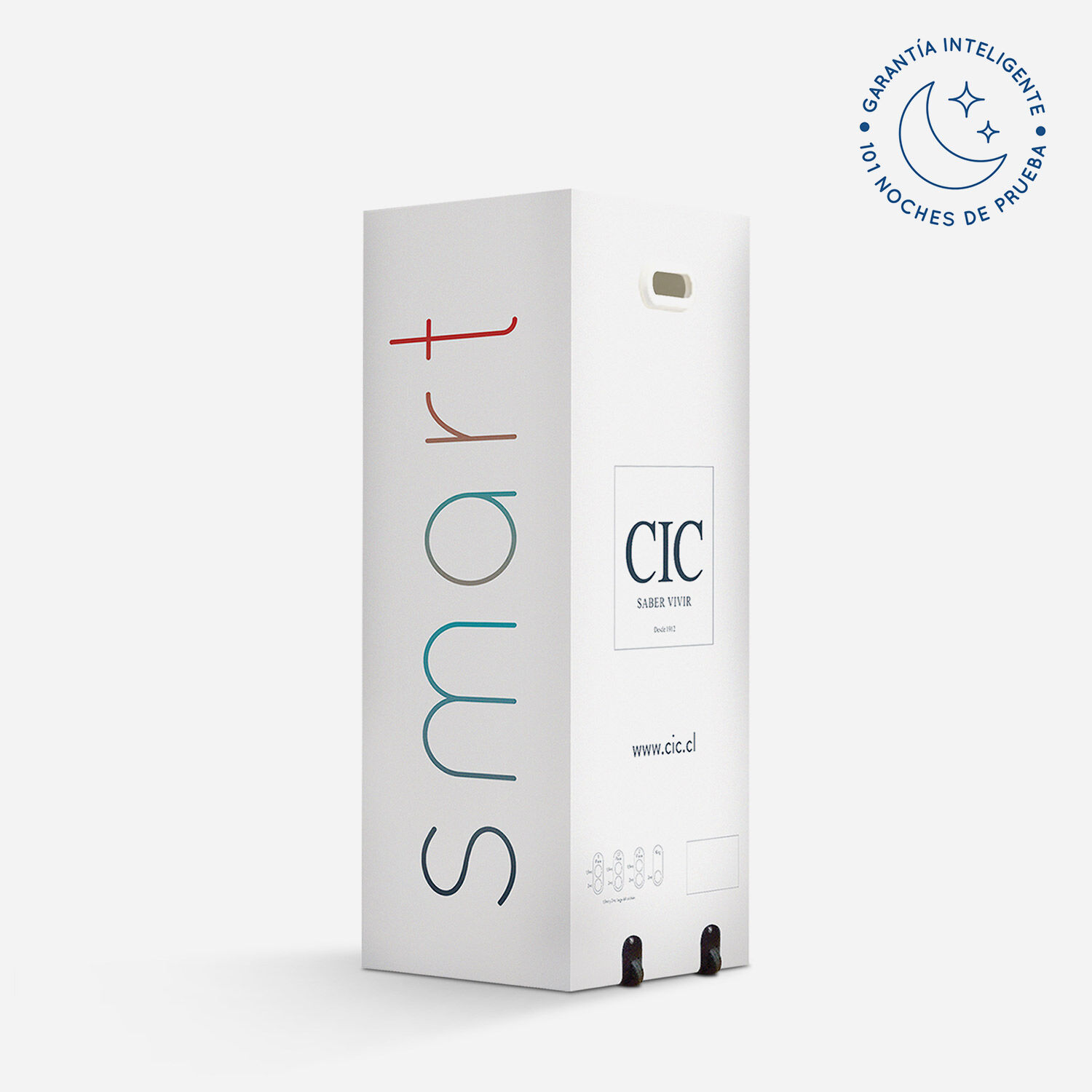 Cama Europea 1,5 Plazas Smart + Set Torino Caramel