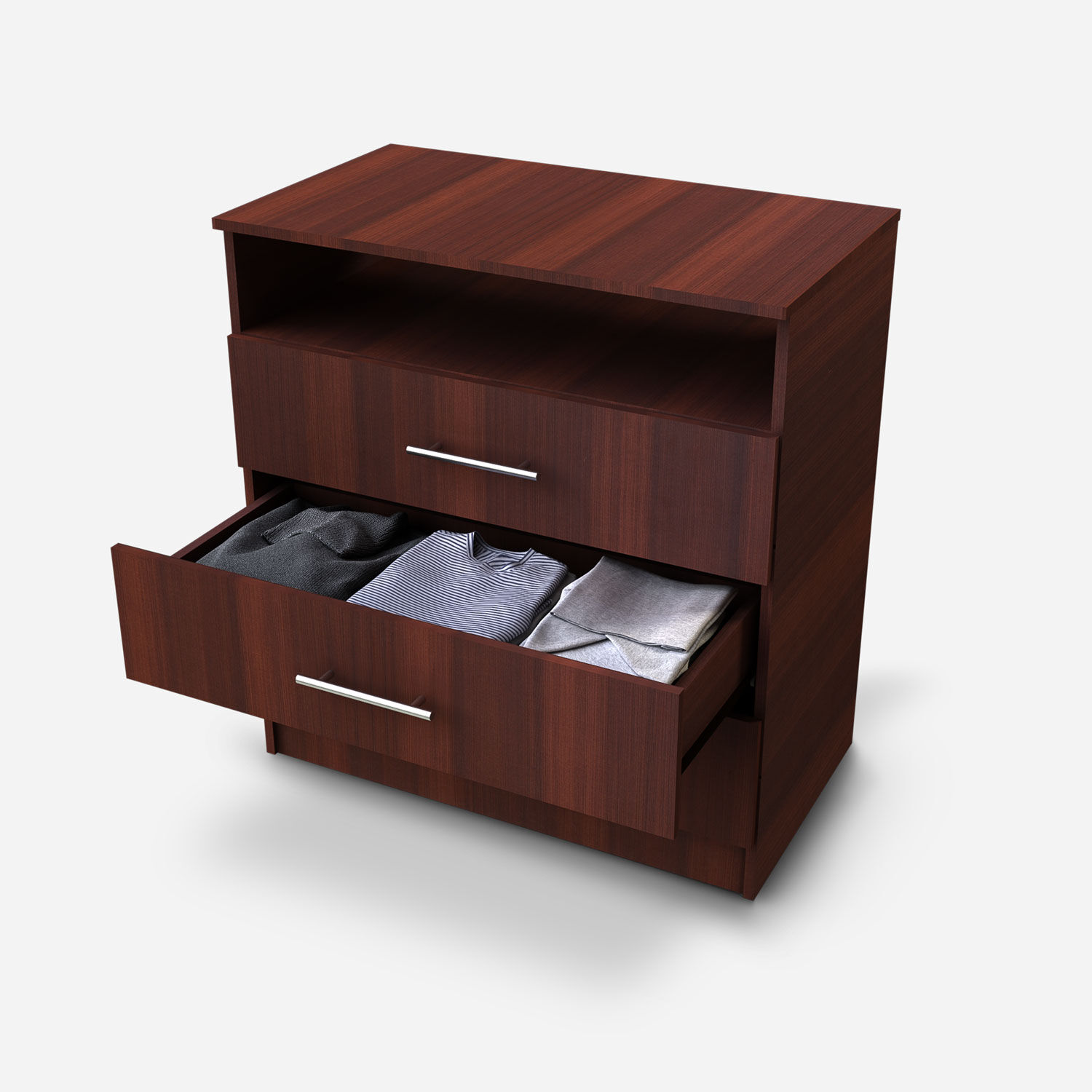 Cómoda Cajonera TV 24" 3 Cajones Atria Wengue