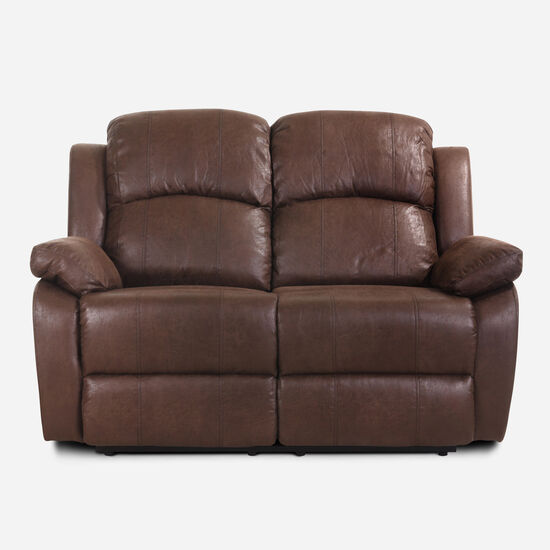 Sofá 2 Cuerpos Reclinable Oslo Chocolate