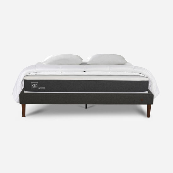 Cama Europea Curve 2 Plazas Ortopedic + Almohadas + Plumón