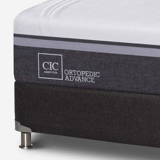 Box Spring 2 Plazas Ortopedic Advance Base Dividida 5 Zonas + Plumón