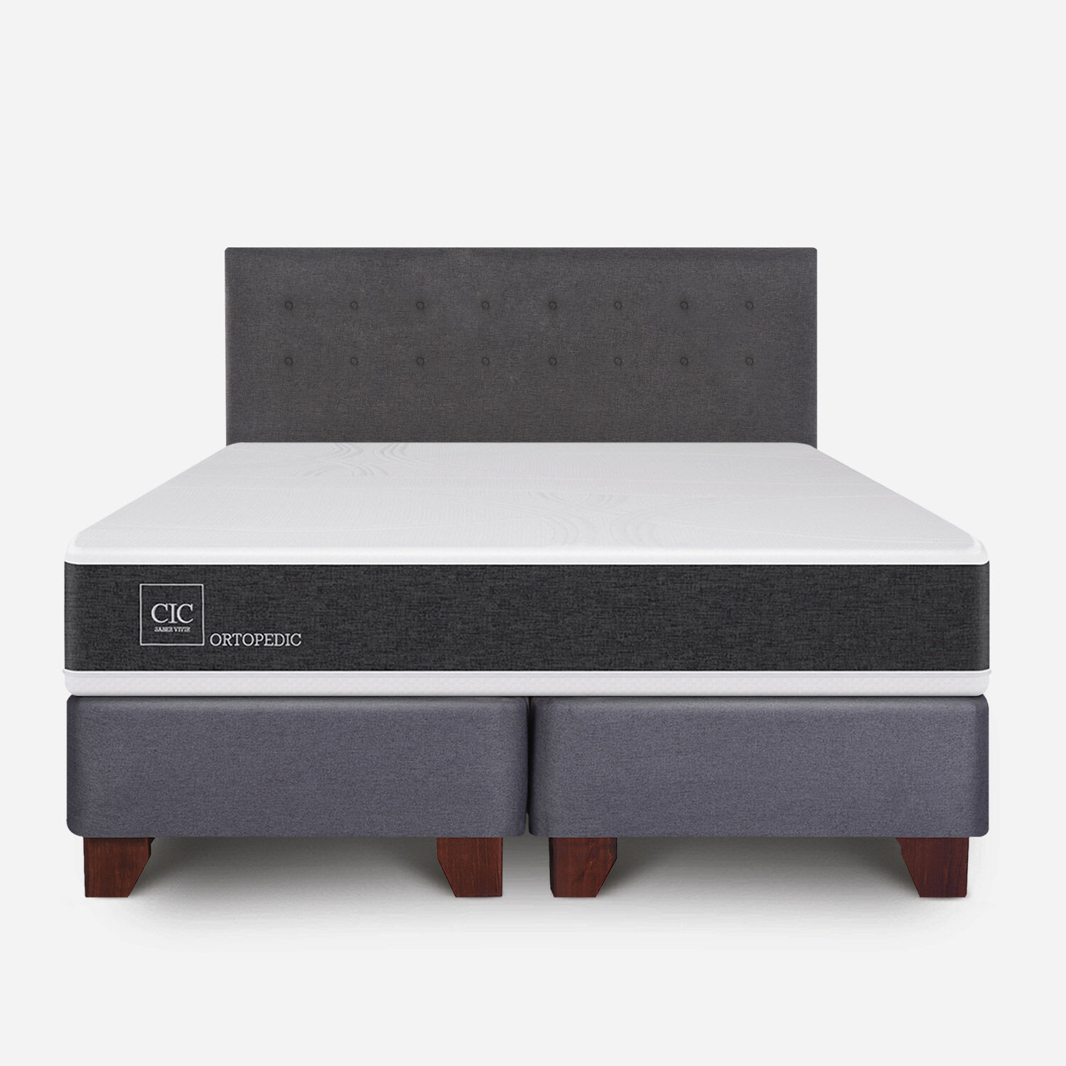 Box Spring King Ortopedic + Respaldo &Eacute;ufrates