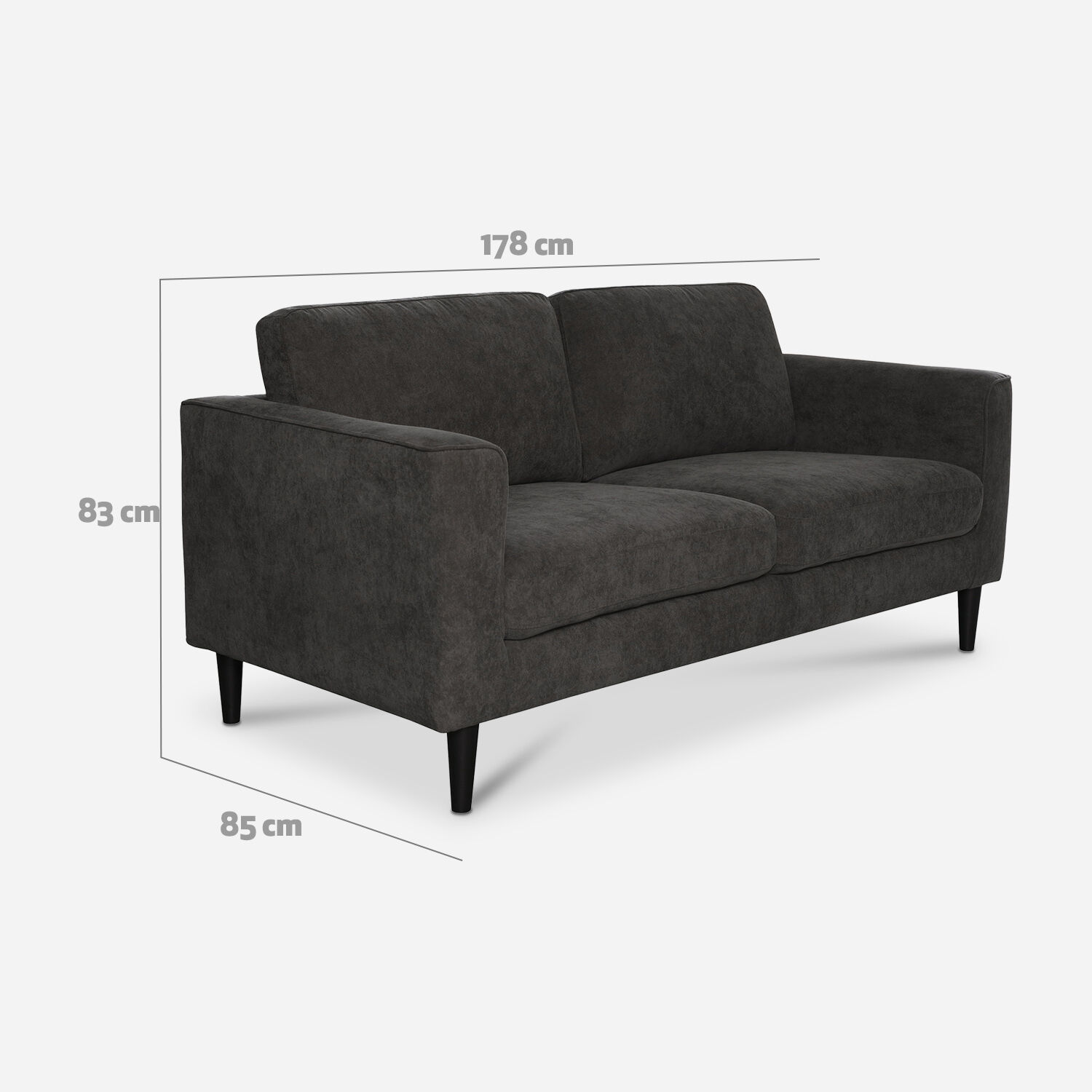 Sof&aacute; 3 Cuerpos Bristol Gris