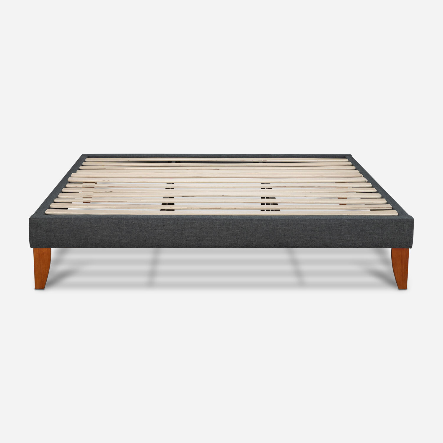 Cama Europea Box Ortopedic Advance King + Respaldo Tapiz Gris