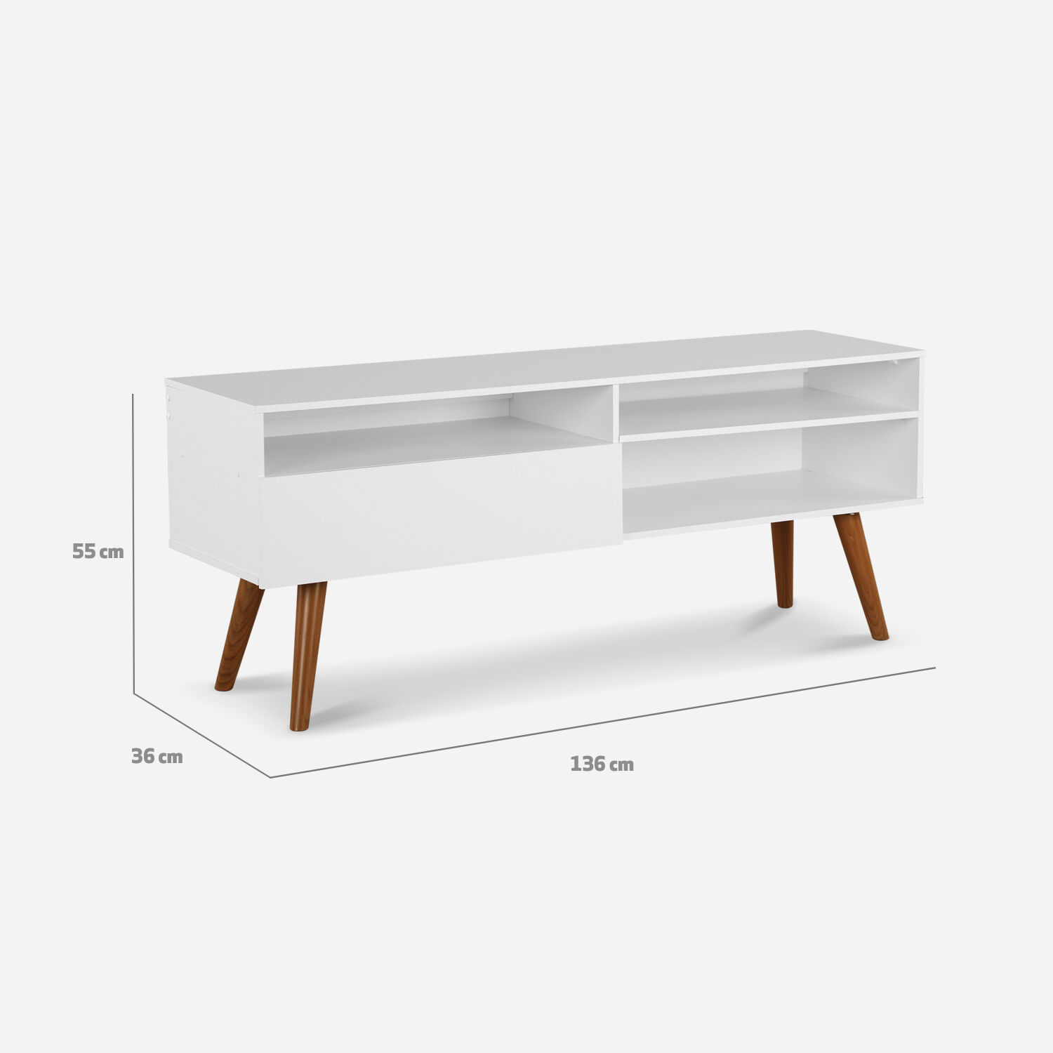 Rack Standford 1 Puerta 2 Repisas Blanco