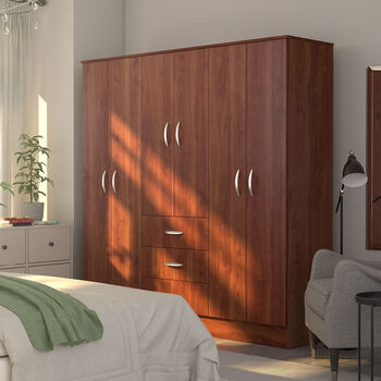 Cl&oacute;set 6 Puertas 3 Cajones Maipo Cerezo