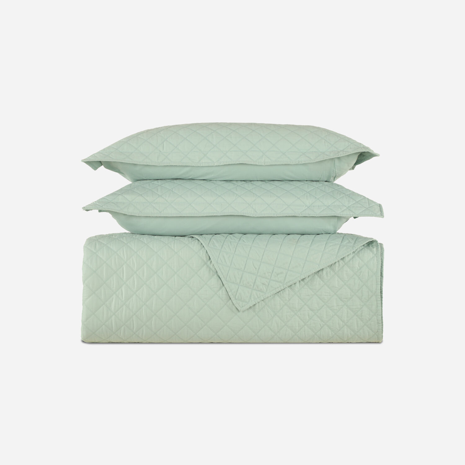 Quilt 2 Plazas Polycotton Menta
