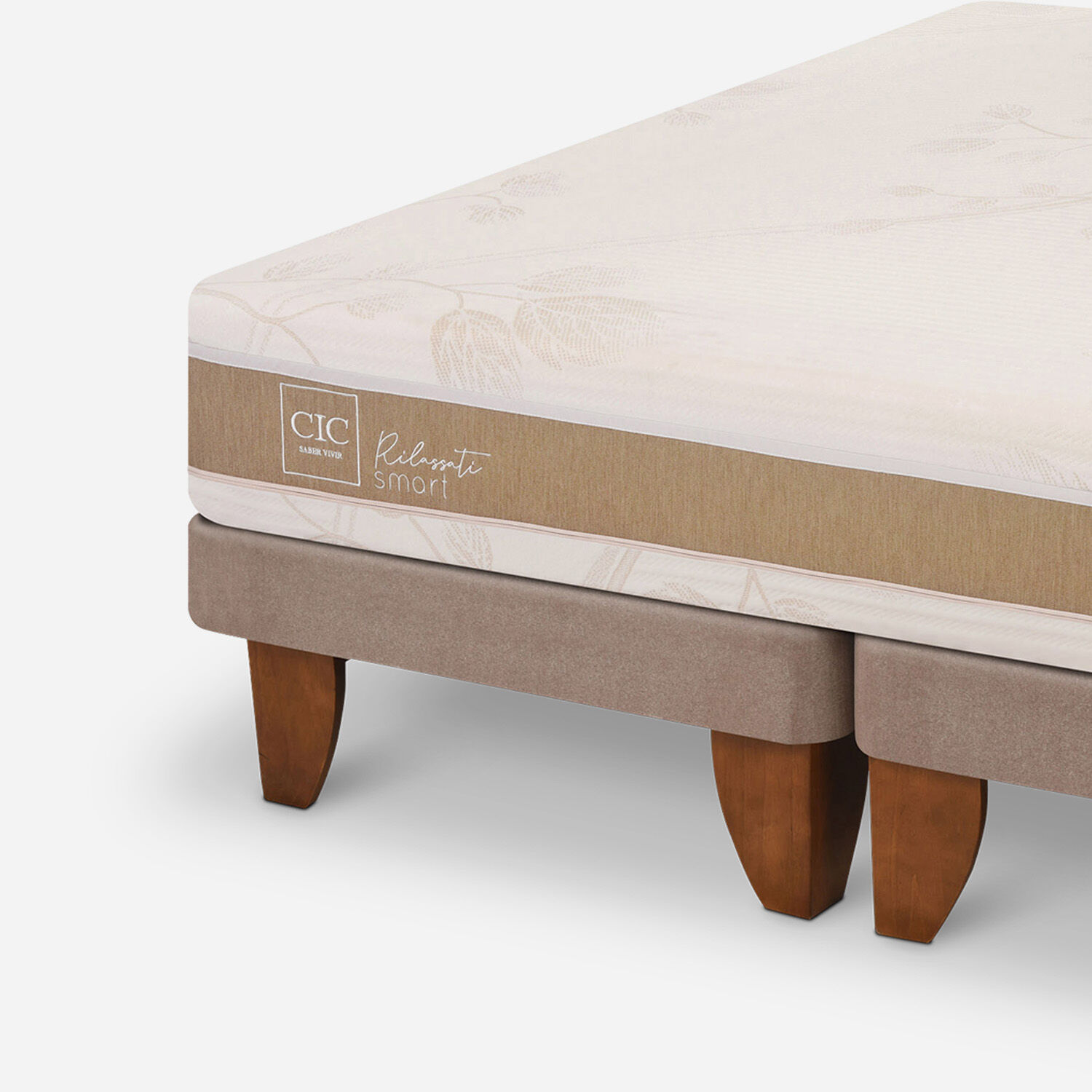 Cama Europea King Rilassati Infinity Respaldo Villarrica Gris