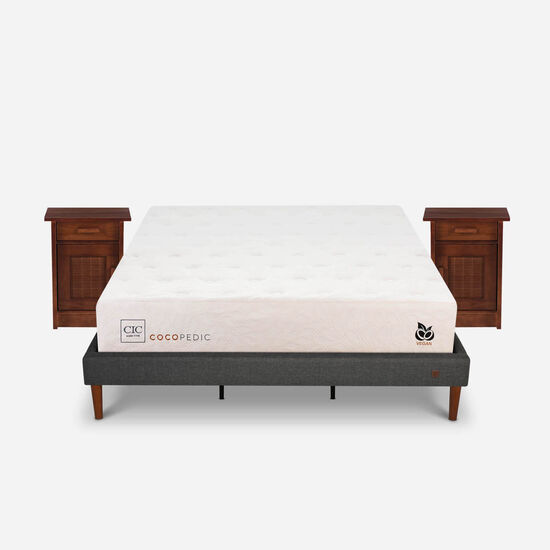 Cama Europea Curve King Cocopedic + Veladores Milán