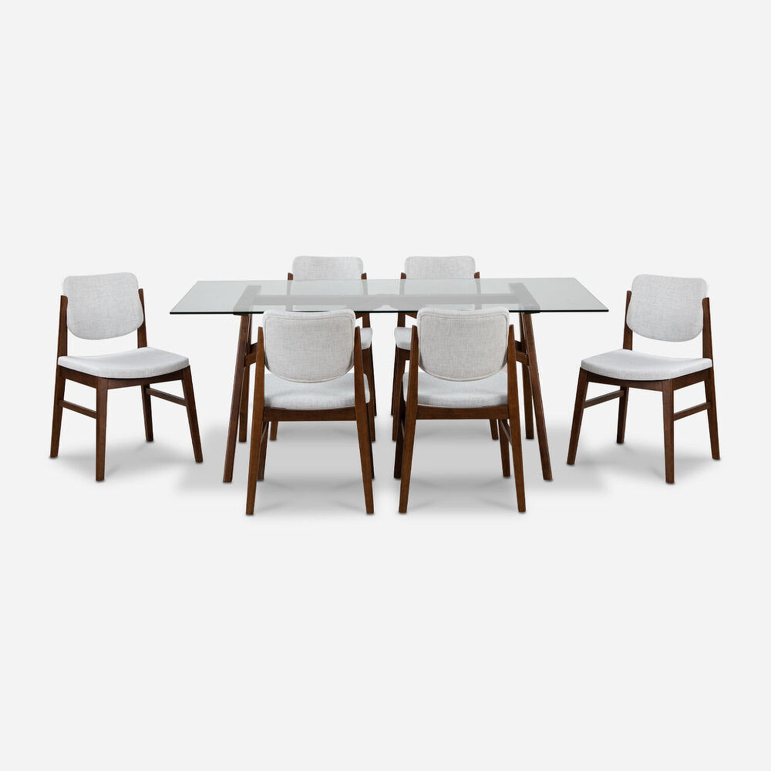 Comedor de Vidrio 6 Sillas New York