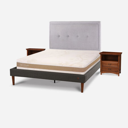 Cama Europea Curve 2 Plazas Rilassati Infinity + Set Ganges