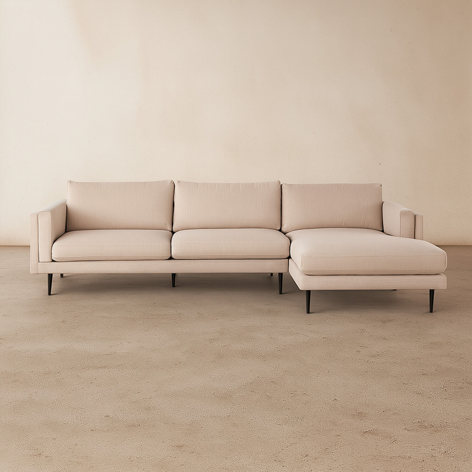 Sofá Seccional Derecho Beige María Repreve