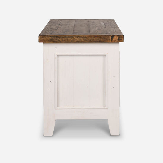 Banqueta Baúl Provenza Blanca