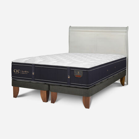 Cama Europea King Grand Premium + Respaldo Mir&oacute; Alpino