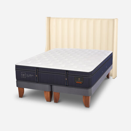Cama Europea Super King Grand Premium + Respaldo Panaro
