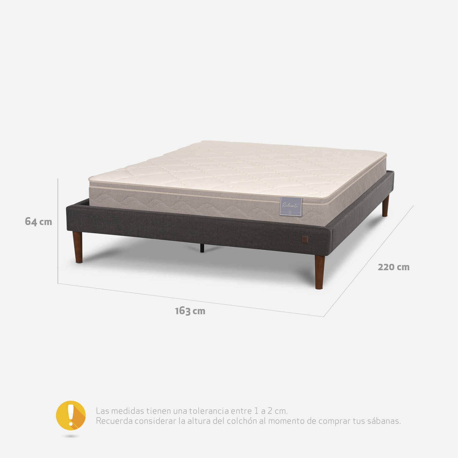 Cama Europea Curve 2 Plazas Rilassati 